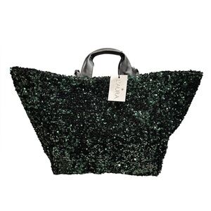 L’AURA BIMBA Extra Trac Bag / NWT / sequence green / handmade / Italy